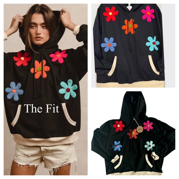 BiBi Other - 🌸 Bibi Floral Hoodie – Size Small – NWT